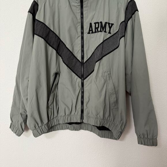 US Army IPFU Men's Gray Physical Fitness Training Jacket Size Large Short - Picture 3 of 14